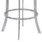 Armen Living Prinz 26" Counter Height Swivel Gray Faux Leather and Brushed Stainless Steel Bar Stool LCPRBAGRBS26 - alternate 6